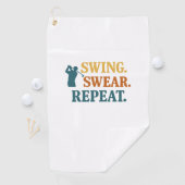 Swing. Swear. Repeat. – Snarky Golf Merch Golfhanddoek (Insitu)