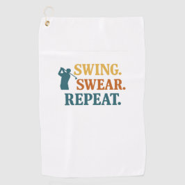 Swing. Swear. Repeat. – Snarky Golf Merch Golfhanddoek