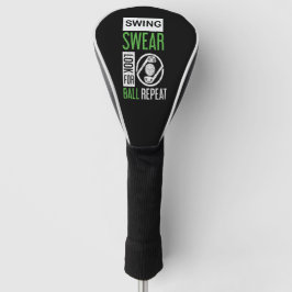 Swing Swear zoekt bal Herhaal Golf Head Hoesje Golfheadcover