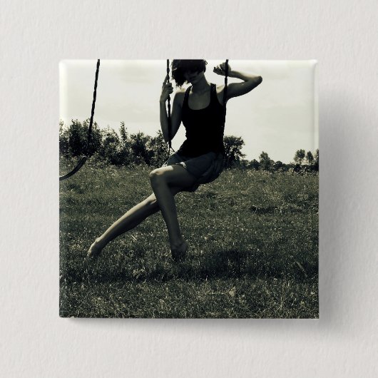 Swing Vierkante Button 5,1 Cm (Voorkant)