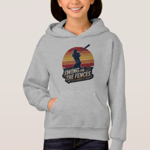 Swing voor de Fences Retro Baseball Player Design