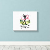 Swing voor de genezing van borstkanker canvas afdruk (Insitu (Houten vloer))