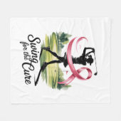 Swing voor de genezing van borstkanker fleece deken (Voorkant (Horizontaal))