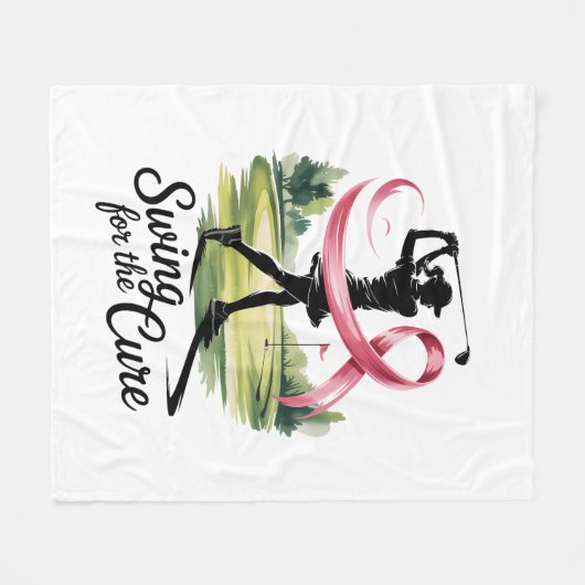 Swing voor de genezing van borstkanker fleece deken (Voorkant (Horizontaal))