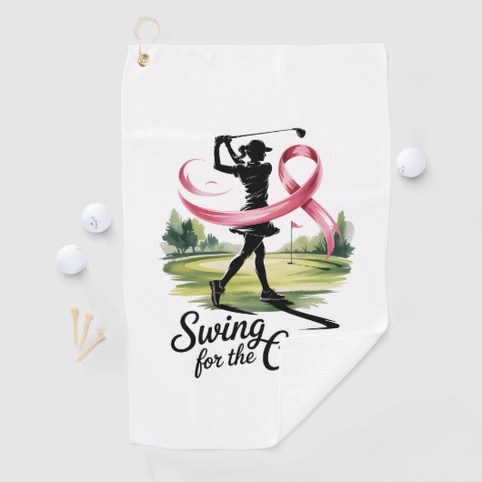Swing voor de genezing van borstkanker golfhanddoek (Insitu)