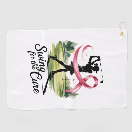 Swing voor de genezing van borstkanker golfhanddoek (Horizontaal)