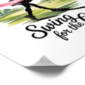 Swing voor de genezing van borstkanker poster (Hoek)