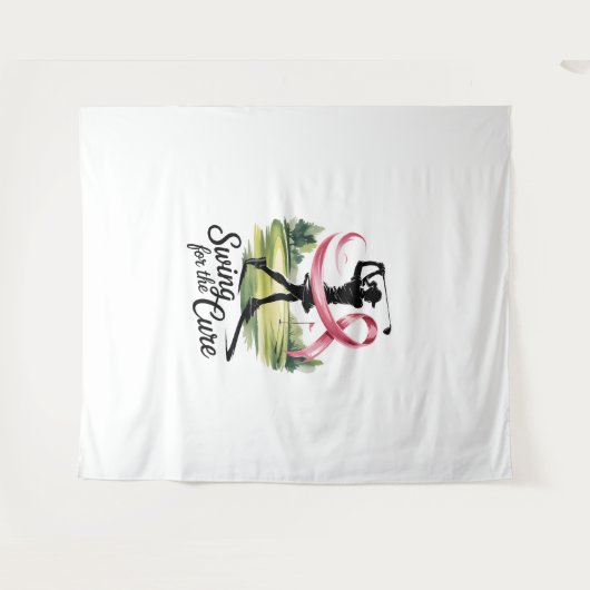 Swing voor de genezing van borstkanker wandkleed (Voorkant (horizontaal))