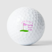 Swing voor een remedie borstkanker bewustzijn golfballen (Voorkant)