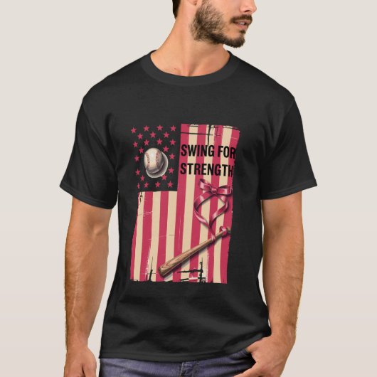 Swing voor Sterkte Honkbal T-shirt (Voorkant)