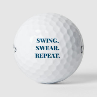 Swing. Zweer. Herhaal. Funny Gift Golf Balls Golfballen