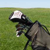 Swing, zweer, vind bal, herhaal monogram golfheadcover (Insitu)