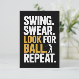 Swing Zweer Zoek Bal Herhaal Golf Golfers Golf Kaart
