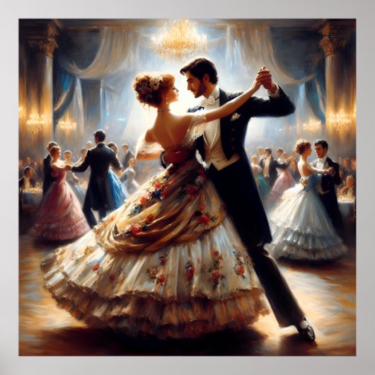 Swingdansen Ballroomdansen Danser Dans Poster (Voorkant)