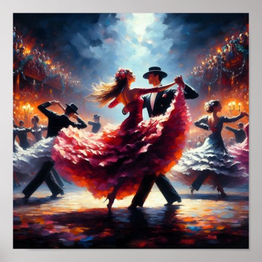 Swingdansen Ballroomdansen Danser Dans Poster (Voorkant)