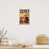 swingdansgroet voor militaire dienst poster (Keuken)