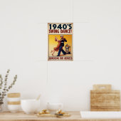 swingdansgroet voor militaire dienst poster (Keuken)
