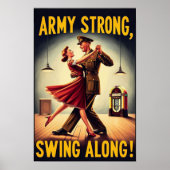  swingdansgroet voor militaire dienst poster (Voorkant)