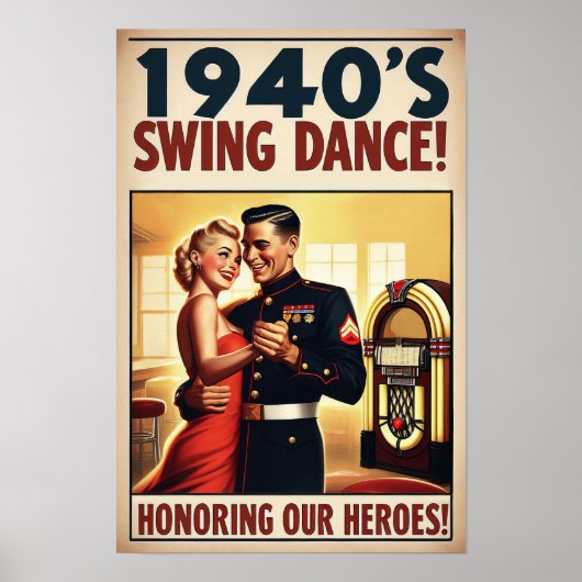  swingdansgroet voor militaire dienst poster (Voorkant)