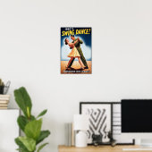 swingdansgroet voor militaire dienst poster (Thuiskantoor)