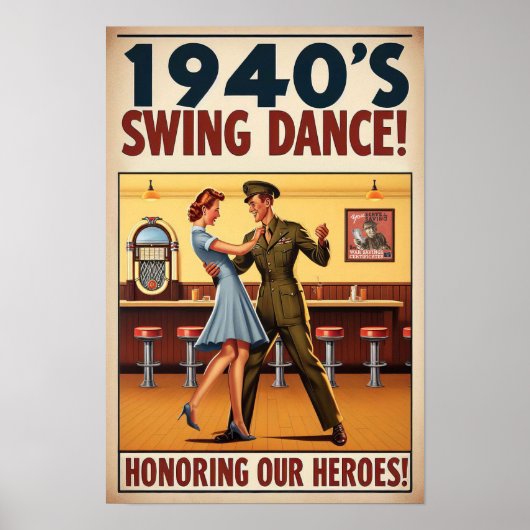  swingdansgroet voor militaire dienst poster (Voorkant)