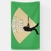 Swingen naar een honkbal verjaardag spandoek (Verticaal)