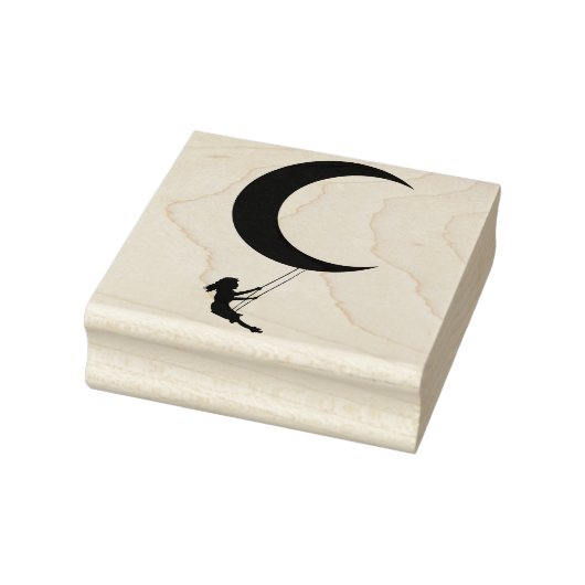 Swingen op de maan rubberstempel (Stempel)