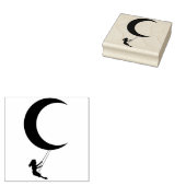 Swingen op de maan rubberstempel (Gestempeld)