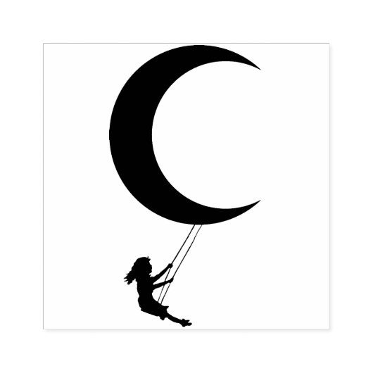 Swingen op de maan rubberstempel (Afrduk)