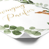 Swingende fopspeen spel Hertengroen goud Poster (Hoek)