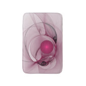 Swingende Fractal, Moderne Abstracte Bes Pink Kuns Badmat (Voorkant Verticaal)