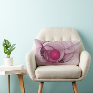 Swingende Fractal, Moderne Abstracte Bes Pink Kuns Kussen
