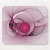 Swingende Fractal, Moderne Abstracte Bes Pink Kuns Muismat (Voorkant)