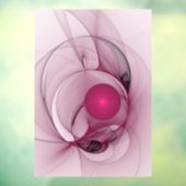 Swingende Fractal, Moderne Abstracte Bes Pink Kuns Raamsticker (Vel 3)