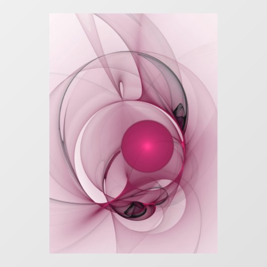 Swingende Fractal, Moderne Abstracte Bes Pink Kuns Raamsticker (Vel)