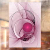 Swingende Fractal, Moderne Abstracte Bes Pink Kuns Raamsticker (Vel 2)