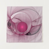 Swingende Fractal, Moderne Abstracte Bes Pink Kuns Wandkleed (Voorkant (horizontaal))