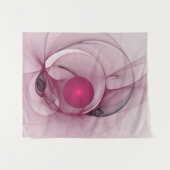 Swingende Fractal, Moderne Abstracte Bes Pink Kuns Wandkleed (Voorkant (horizontaal))