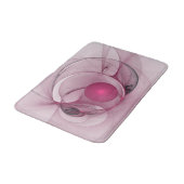 Swingende Fractal, Moderne Abstracte Bes Roze Kuns Badmat (Gekanteld)
