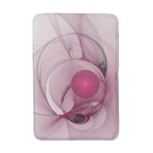 Swingende Fractal, Moderne Abstracte Bes Roze Kuns Badmat (Voorkant Verticaal)
