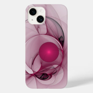 Swingende Fractal, Moderne Abstracte Bes Roze Kuns Case-Mate iPhone 14 Hoesje