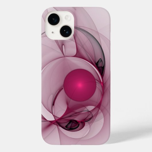 Swingende Fractal, Moderne Abstracte Bes Roze Kuns Case-Mate iPhone Case (Achterkant)