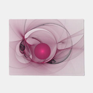 Swingende Fractal, Moderne Abstracte Bes Roze Kuns Deurmat