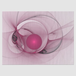 Swingende Fractal, Moderne Abstracte Bes Roze Kuns Tissuepapier