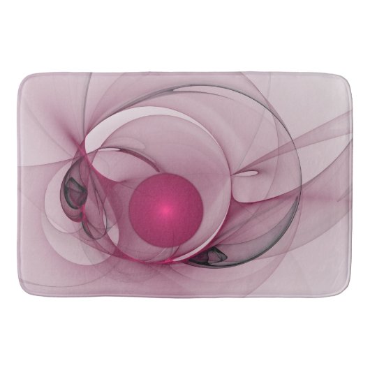 Swingende Fractal, Moderne Abstracte Besroze Kunst Badmat (Voorkant)