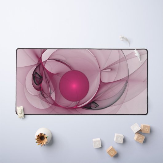 Swingende Fractal, Moderne Abstracte Besroze Kunst Bureaumat (Kindertafel)