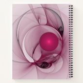 Swingende Fractal, Moderne Abstracte Besroze Kunst Notitieboek (Achterkant)