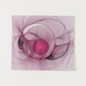Swingende Fractal, Moderne Abstracte Besroze Kunst Wandkleed (Voorkant (horizontaal))