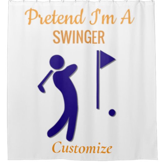 Swingende golfer Thunder_Thunder_Cove Douchegordijn (Voorkant)