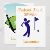 Swingende golfer Thunder_Thunder_Cove Kaart (Voorkant / Achterkant)